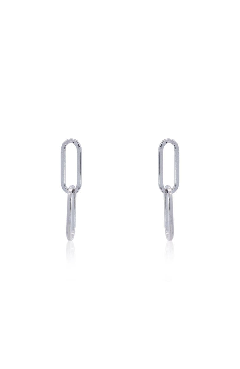 The Lovery Fine Jewelry Double Paperclip Link Drop Earrings, Alternate, color, 