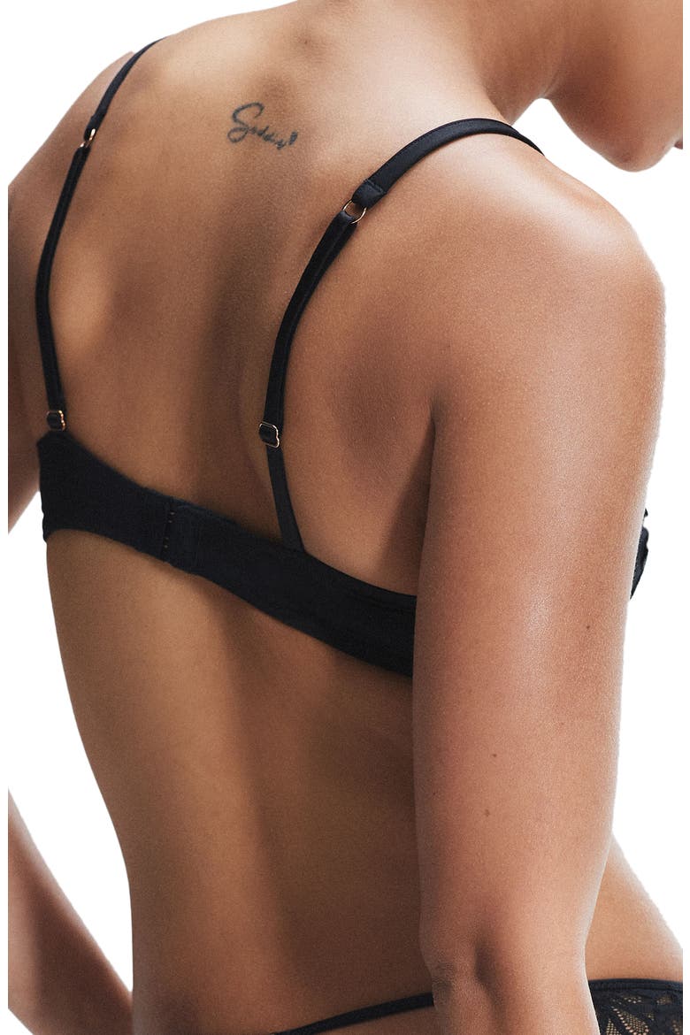 Savage Not Sorry Half Cup Plunge Bra, Alternate, color, BLACK CAVIAR