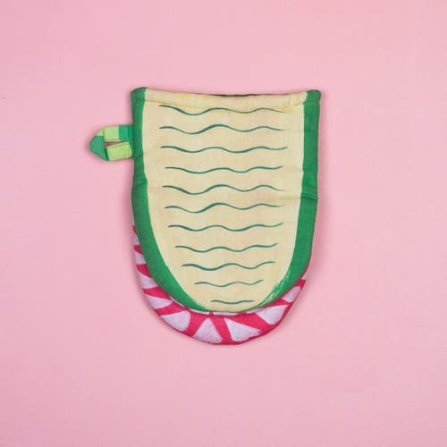 Supra Endura Organic Cotton Alligator Oven Mitt In Green