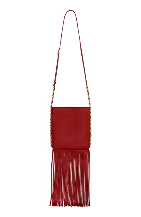 Carly North/South Fringe Crossbody Bag