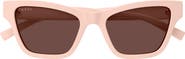 Gucci 53mm Cat Eye Sunglasses