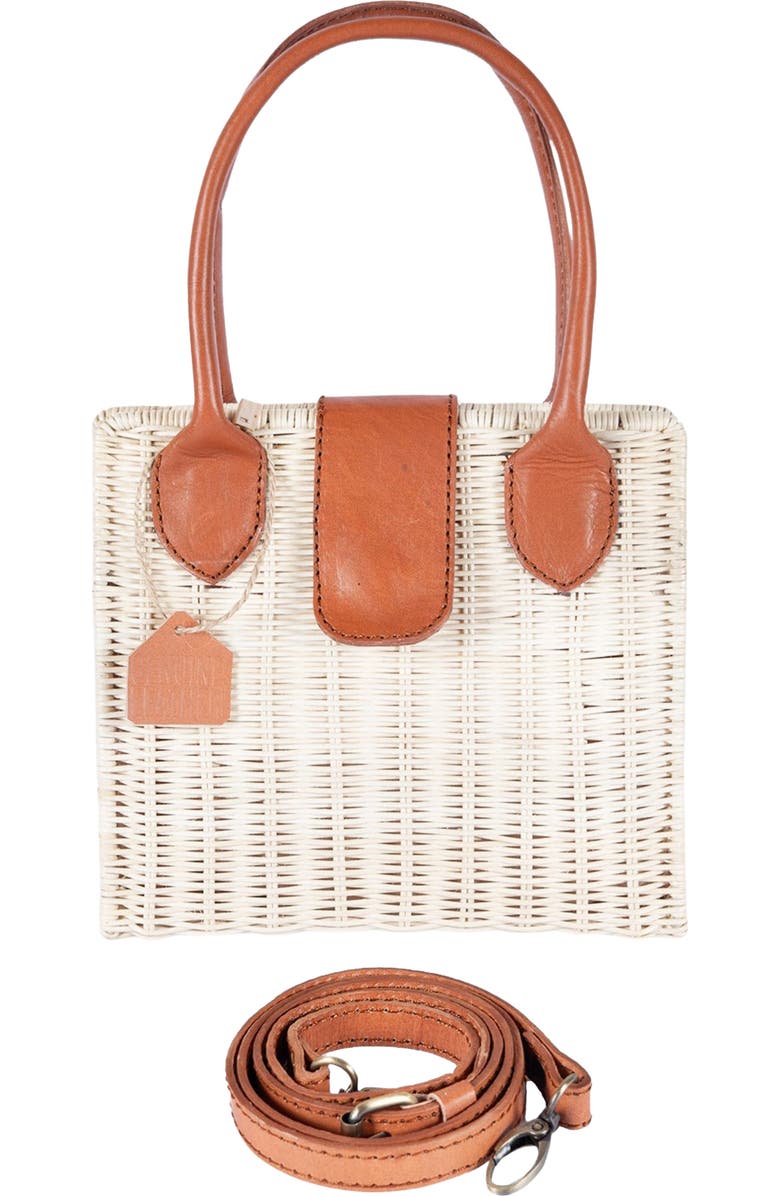 Jelavu Piper Handwoven Rattan Tote Bag, Alternate, color, Tan