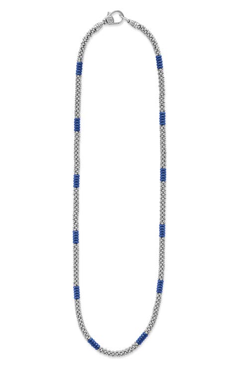 Blue Caviar Ceramic Station Necklace