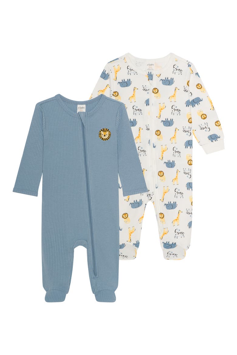 Assorted 2-Pack Safari Footies, Main, color, SAFARI