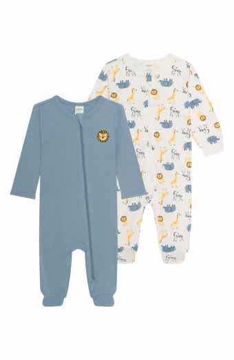 PL Baby by Petit Lem Assorted 2-Pack Safari Footies