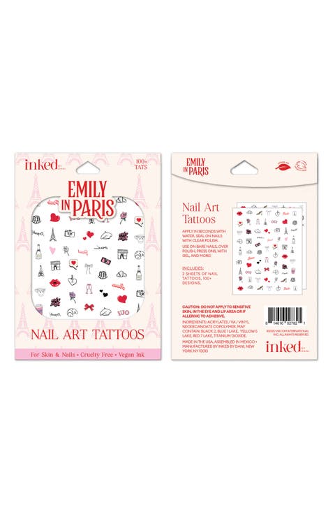 Emily in Paris Nail Art Temporary Tattoos