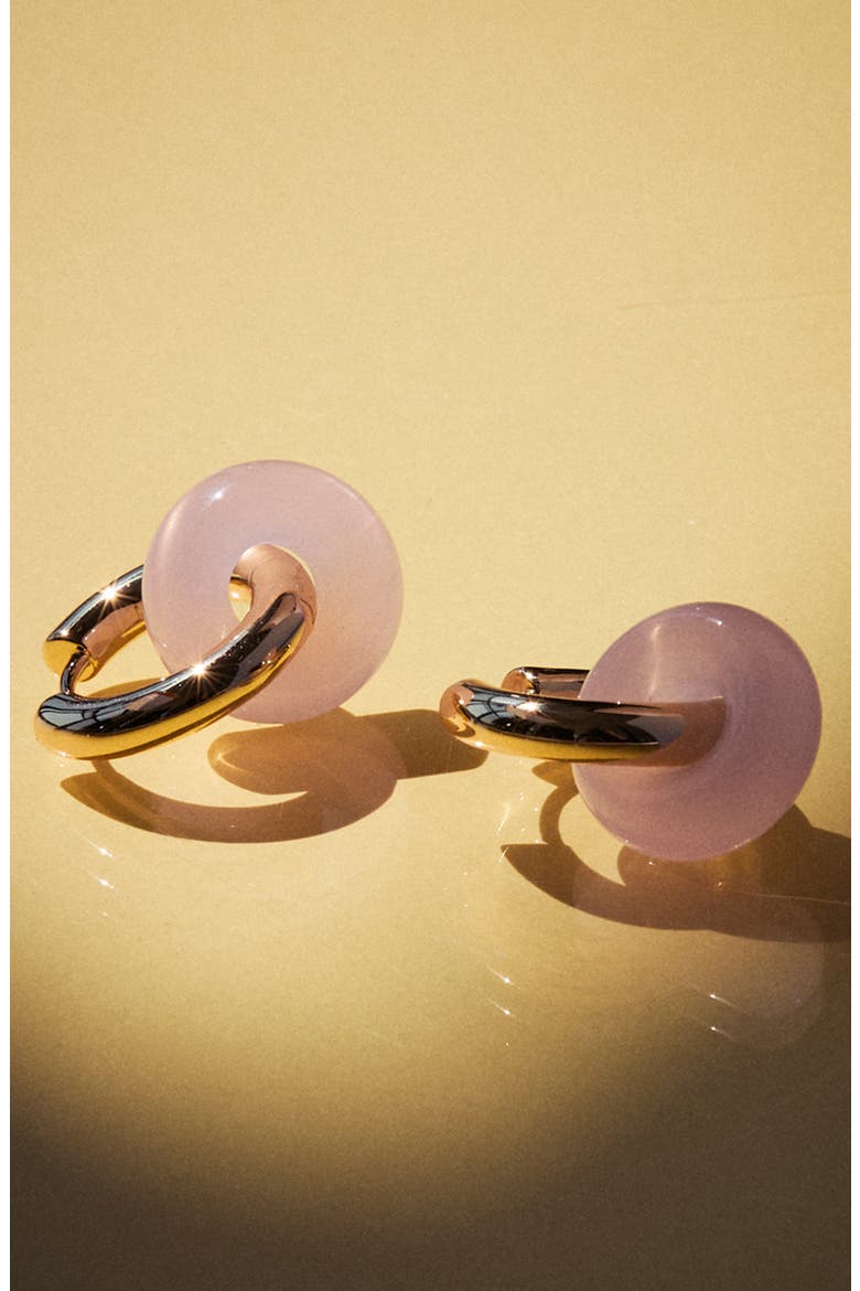 Rio Washer Hoop Earrings, Alternate, color, GOLD