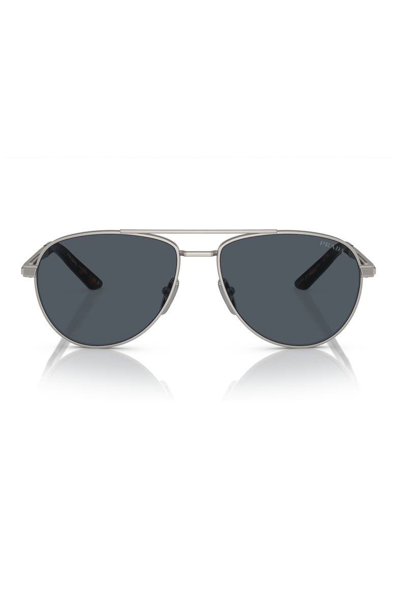60mm Pilot Sunglasses, Main, color, MATTE GREY