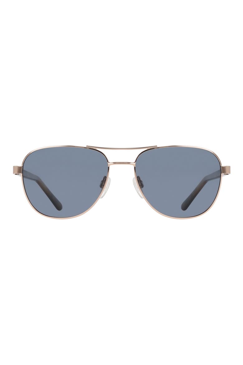 55mm Aviator Sunglasses, Main, color, ROSE GOLD