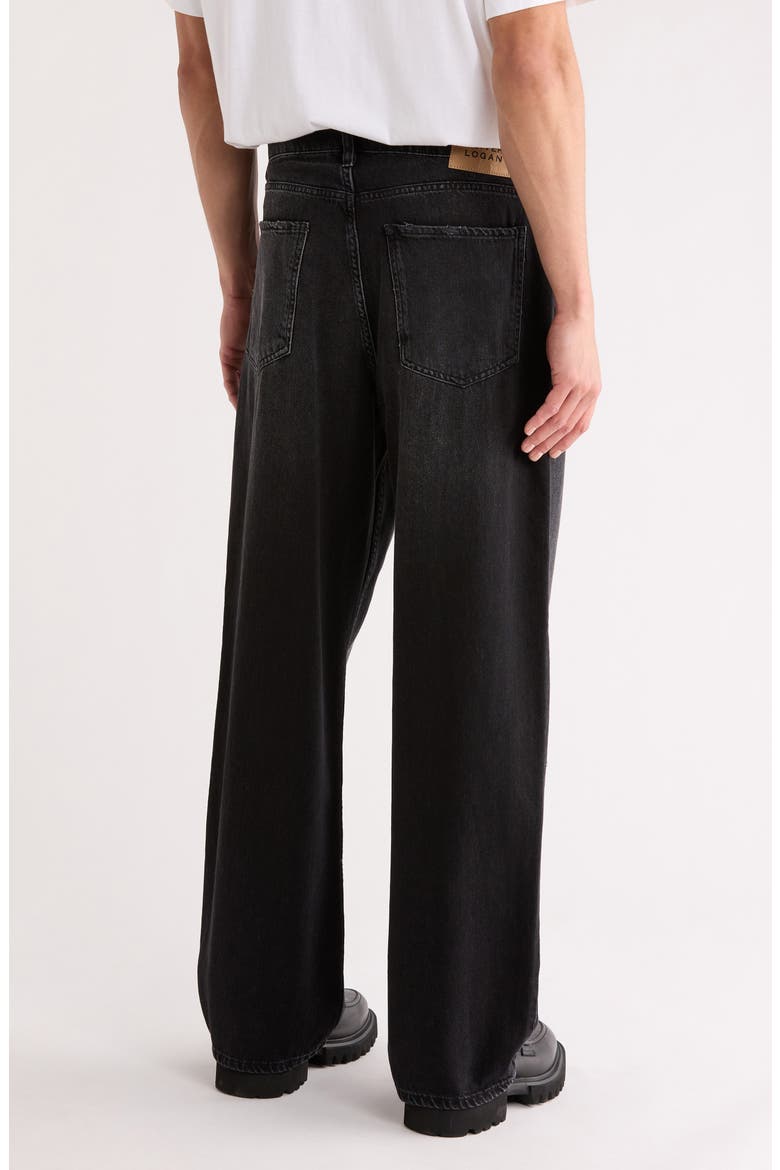 Baggy Wide Leg Jeans, Alternate, color, FADED BLACK