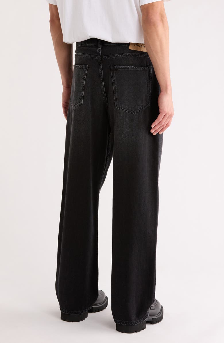 OLIVER LOGAN Baggy Wide Leg Jeans, Alternate, color, Faded Black