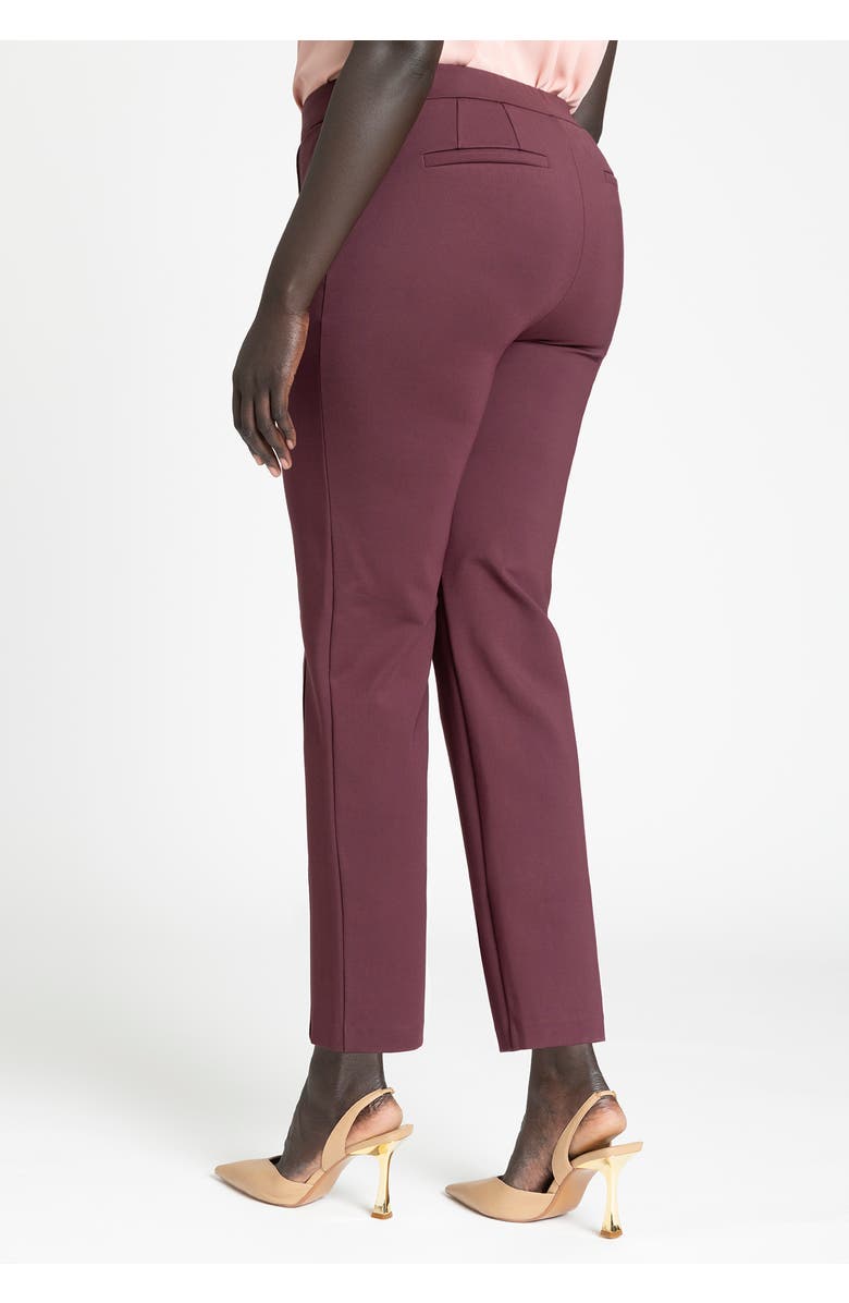 ELOQUII The Ultimate Stretch Slim Leg Pant, Alternate, color, Vineyard Wine