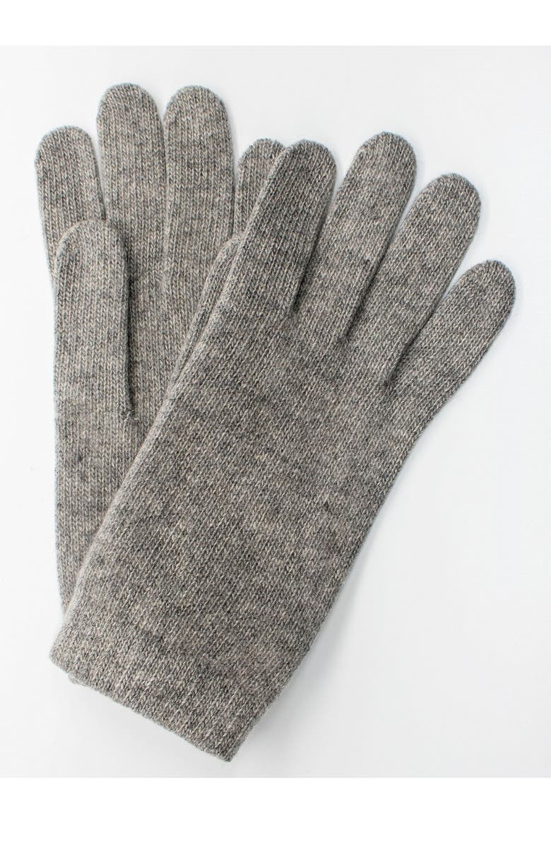Portolano Solid Cashmere Gloves, Alternate, color, Light Heather Grey