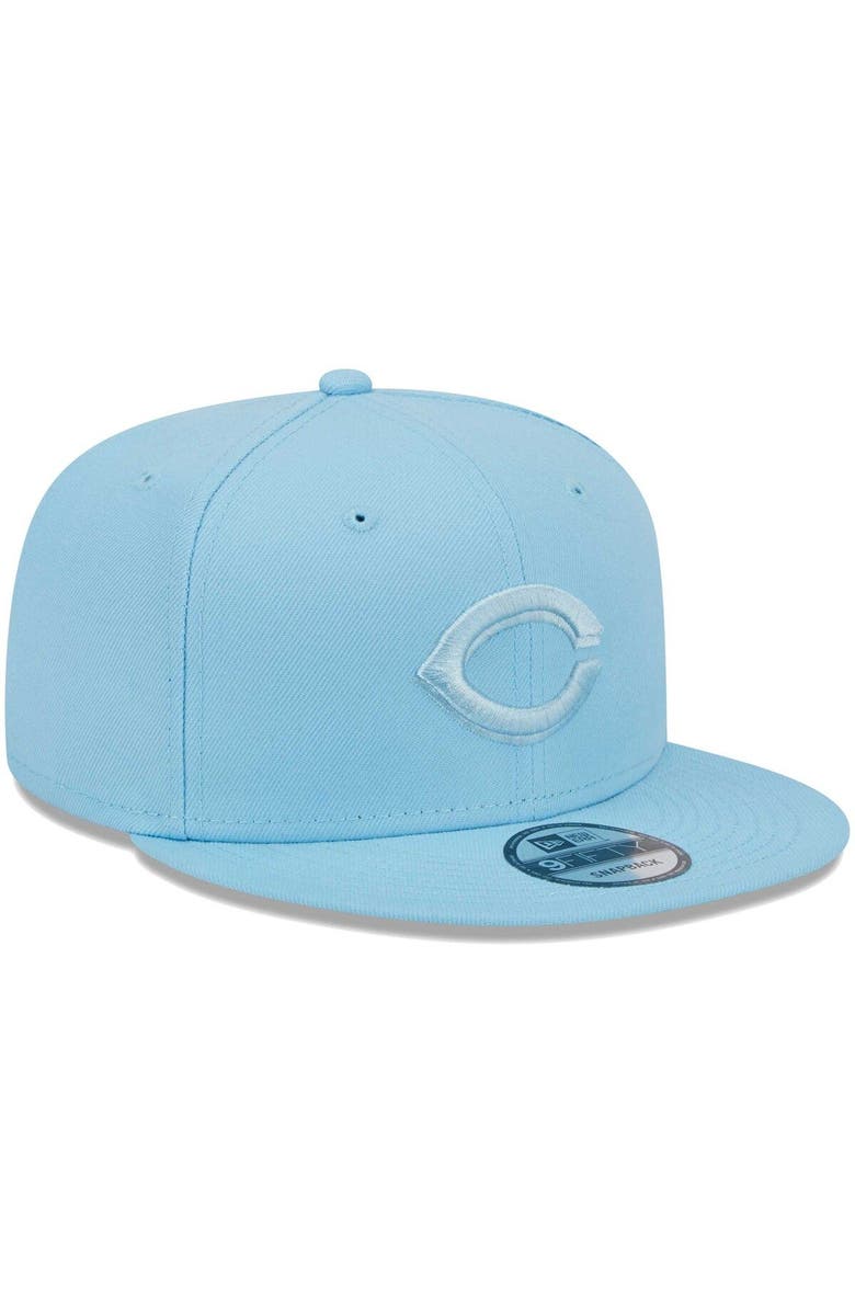 New Era Men's New Era Light Blue Cincinnati Reds Spring Color Basic 9FIFTY Snapback Hat, Alternate, color,