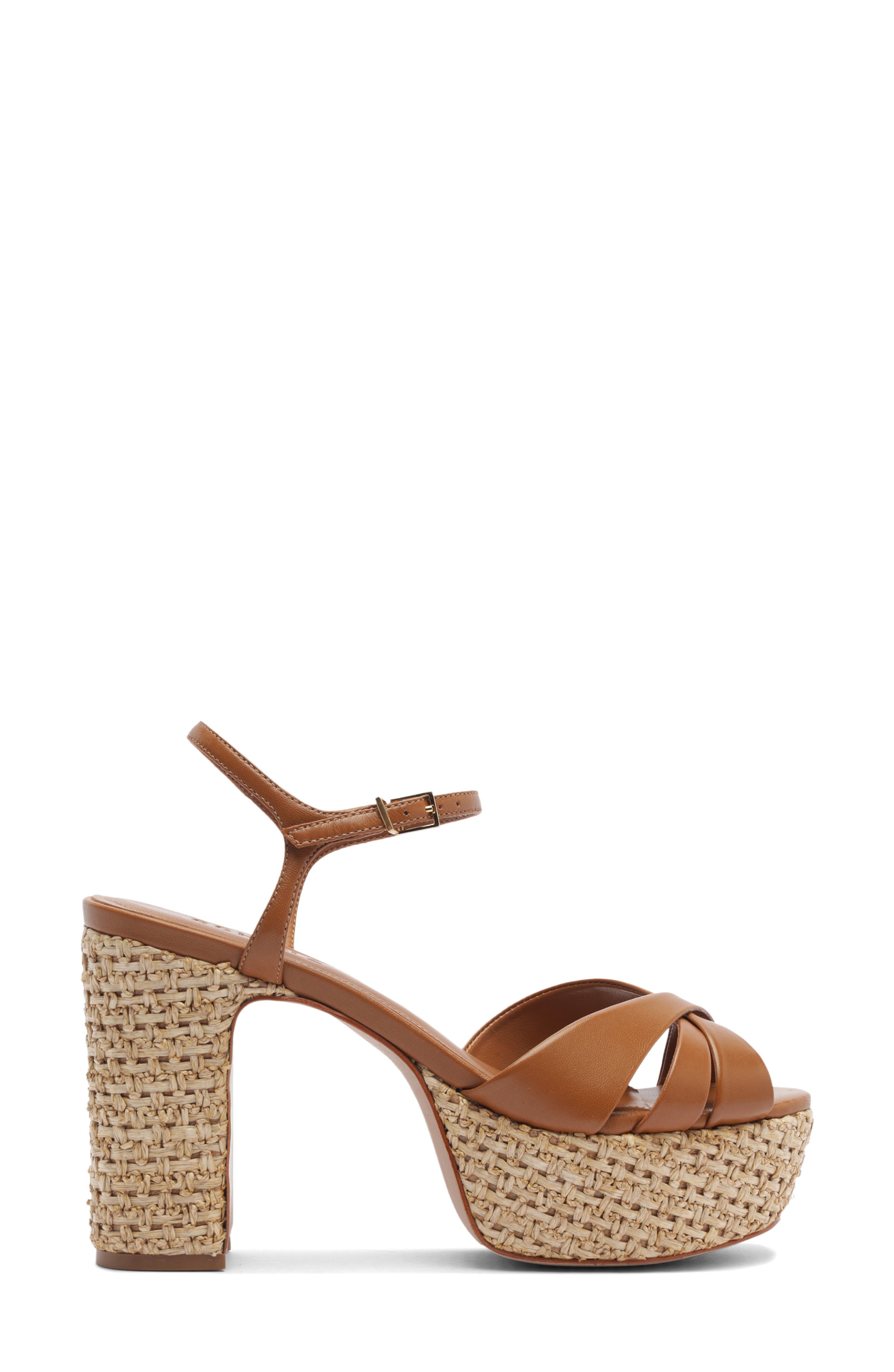 Schutz Keefa Ankle Strap Sandal, Alternate, color, Burnt Honey