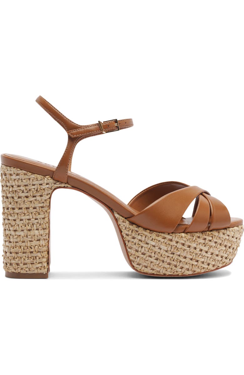 Schutz Keefa Ankle Strap Sandal, Alternate, color, Burnt Honey