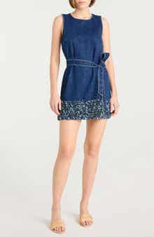 Cinq à Sept Mindie Tie Waist Denim Dress