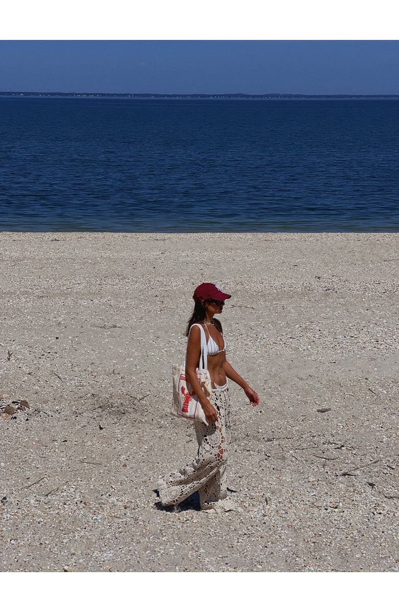 WeWoreWhat Pull On Crochet Pant, Alternate, color, Ivory