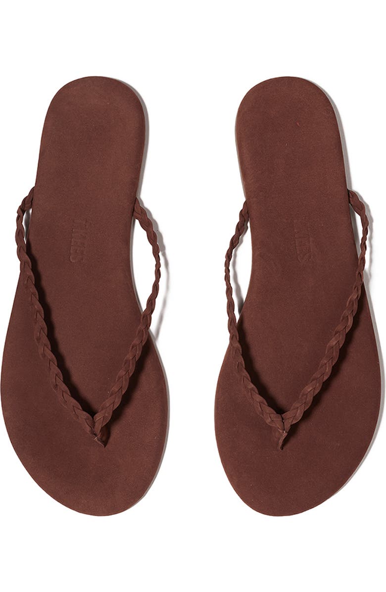 TKEES Lily Braid Flip Flop, Alternate, color, Bourbon
