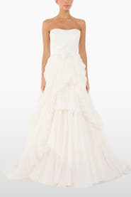 Jenny Packham Antonia Ruffled Bow Dress