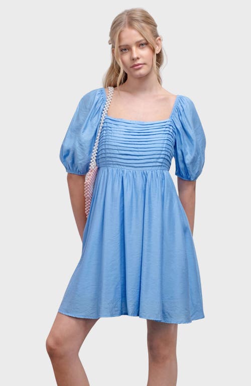 BLU PEPPER BLU PEPPER PUFF SLEEVE MINIDRESS 
