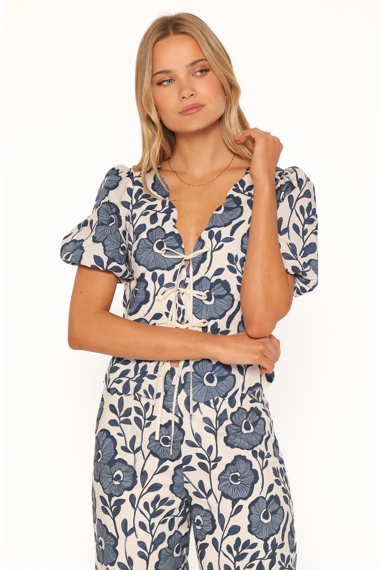 Jensen Scallop Hem Top, Alternate, color, BLUE FLORAL