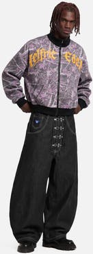 AELFRIC EDEN Boxy Camo Zip Up Sweatshirt