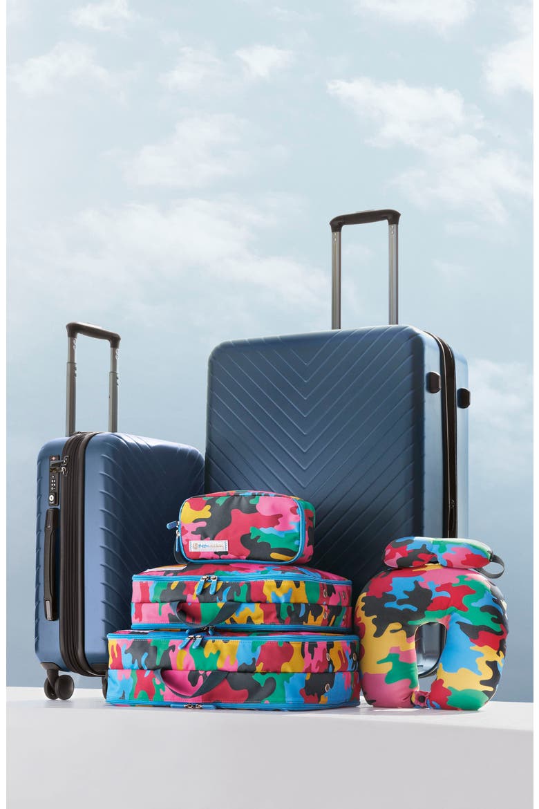 Neck Pillow & Eye Mask Set, Alternate, color, MAILSTRIPE INDIGO