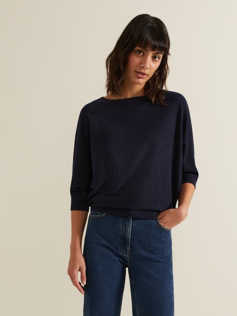 Cristine Slash Neck Knit Jumper