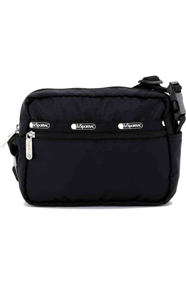 LeSportsac Candace Convertible Nylon Crossbody Strap, Main, color, Jet Black