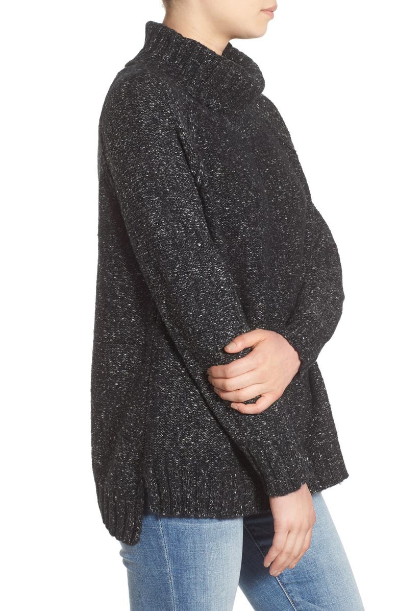 Dreamers by Debut Textured Knit Turtleneck, Alternate, color, 