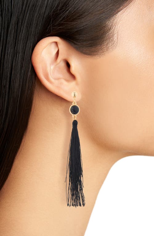 Uncommon James By Kristin Cavallari Strawberry Fields Jasper Tassel Earrings In Black