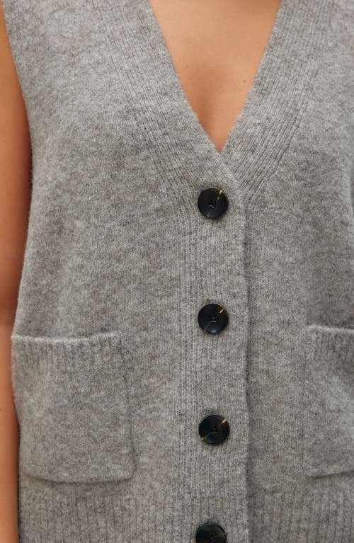 Vero Moda Clio V-neck Button Front Vest In Gray