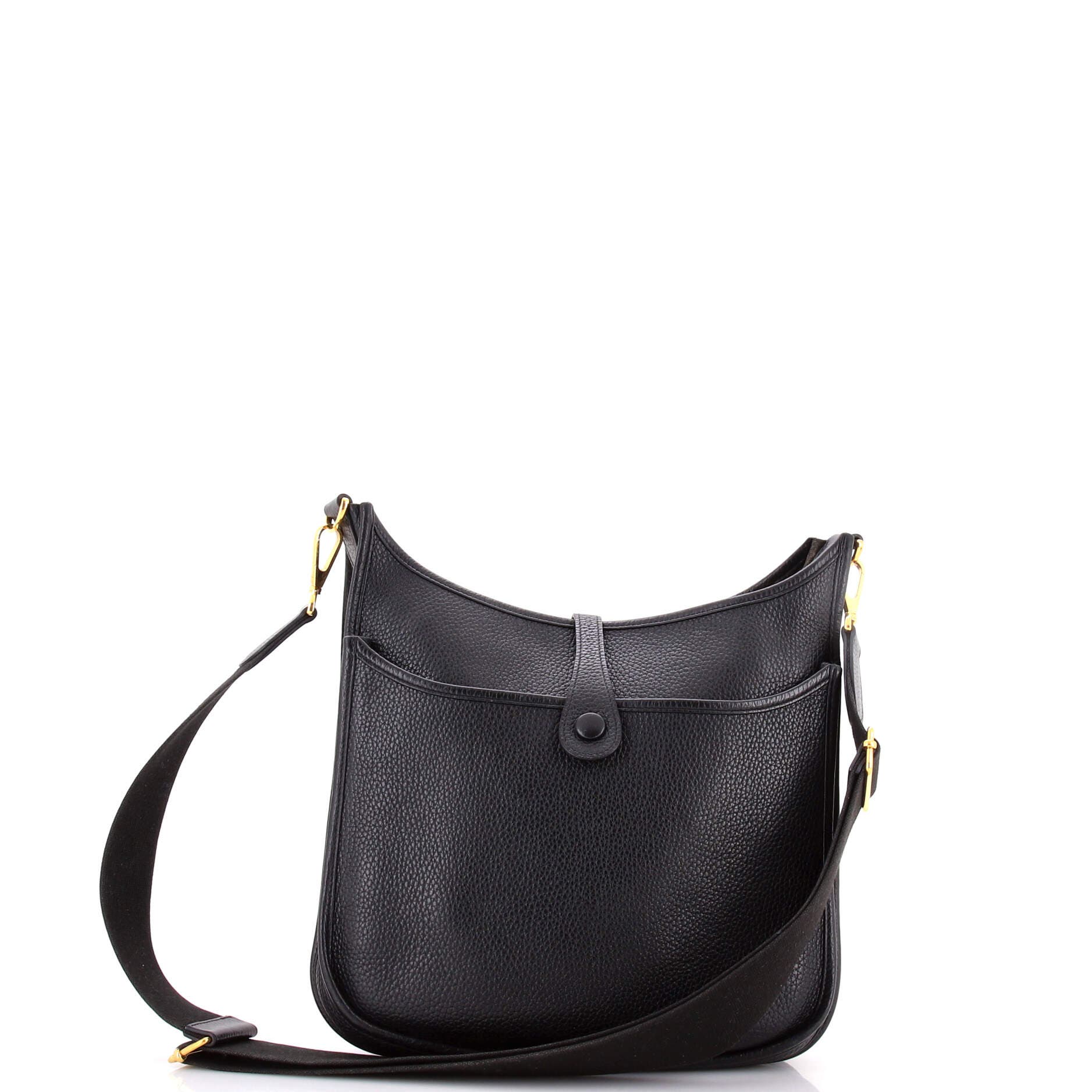 Pre-Owned Hermes Evelyne Bag Gen III Clemence PM, Alternate, color, Noir