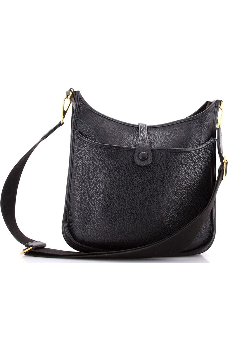 Pre-Owned Hermes Evelyne Bag Gen III Clemence PM, Alternate, color, Noir