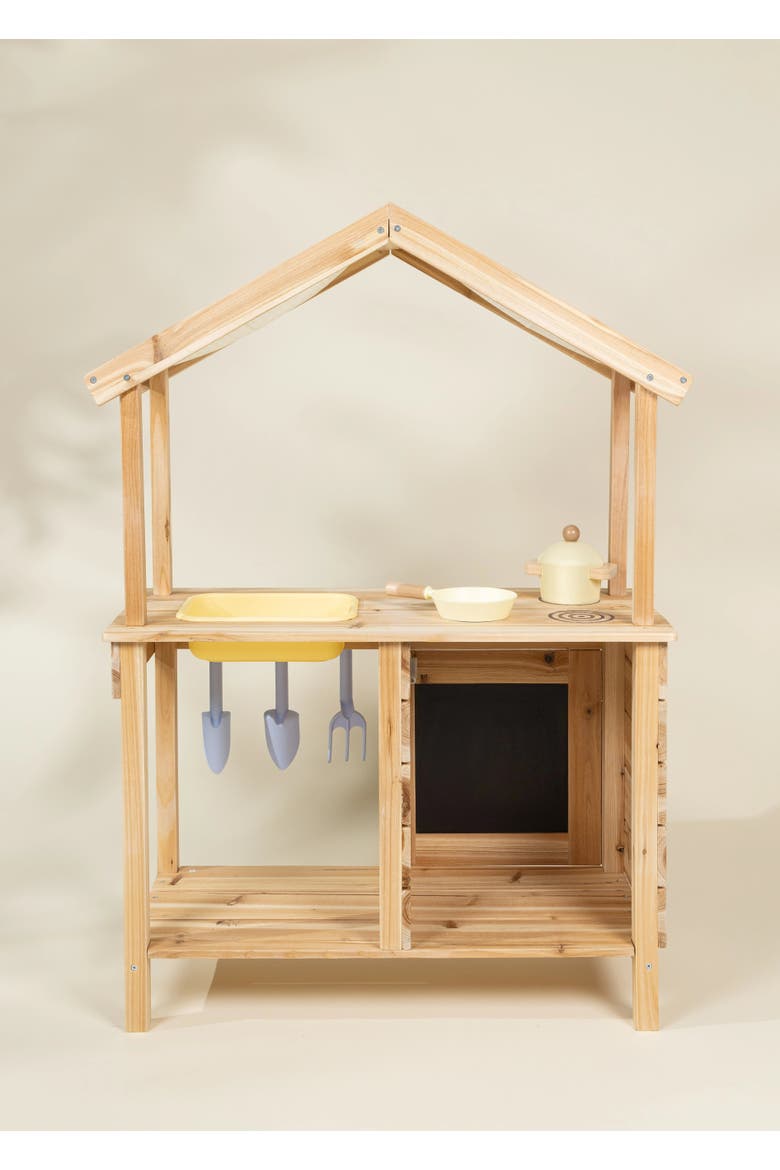 Wooden Outdoor Play Kitchen, Alternate, color, Multicolor