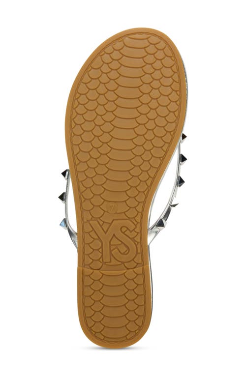 Yosi Samra Rivington Stud Flip Flop In Silver