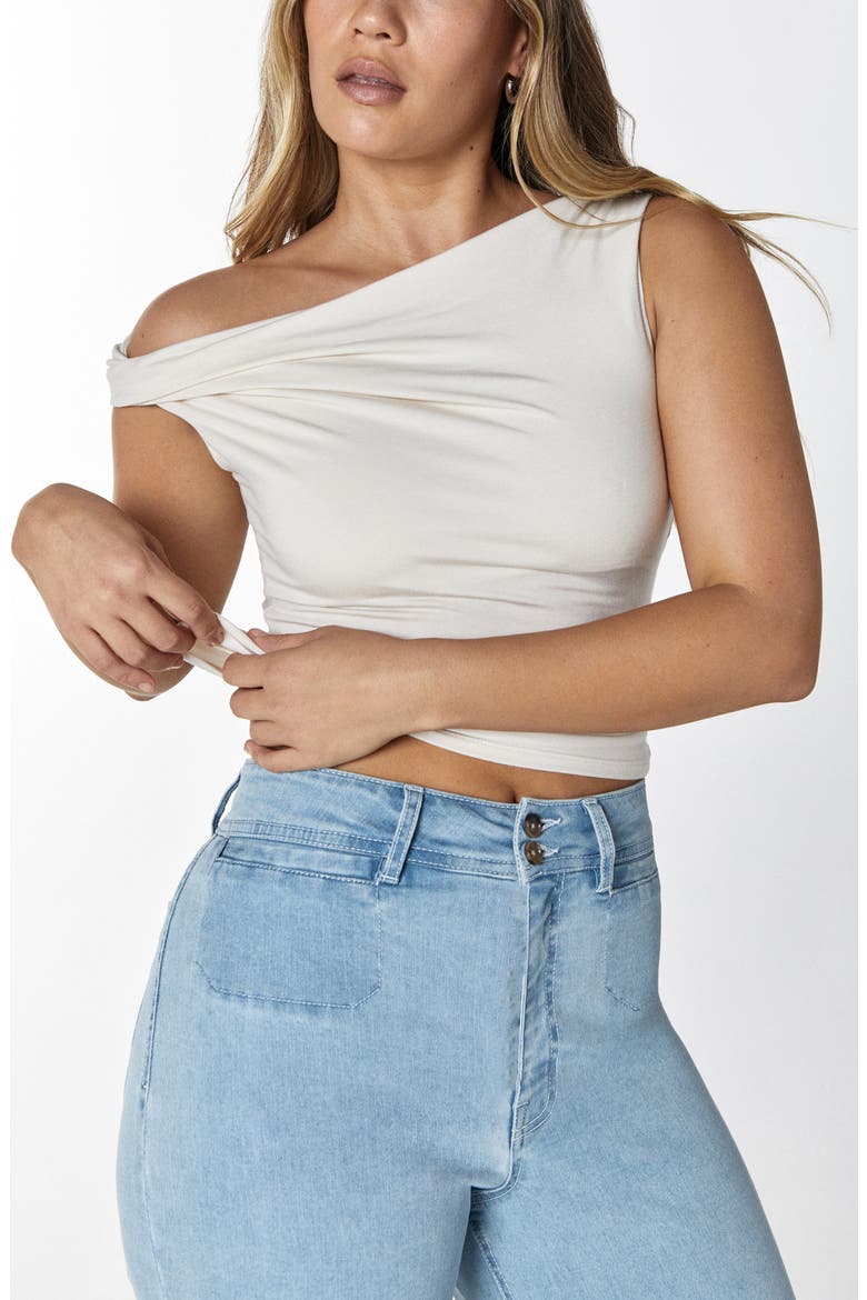 Gemma High Waist Crop Wide Leg Jeans, Alternate, color, SILVERLAKE