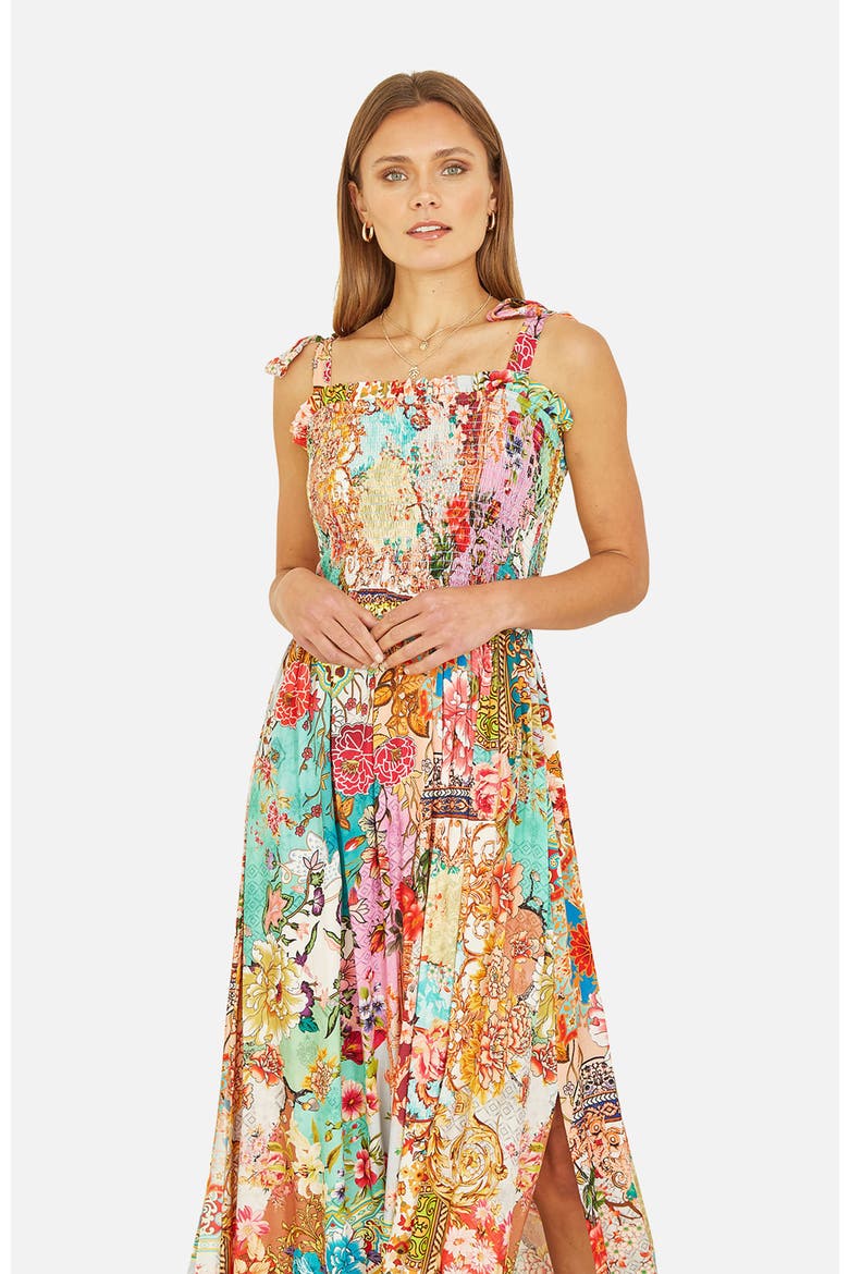 Patchwork Split Hem Maxi Dress, Alternate, color, Multi