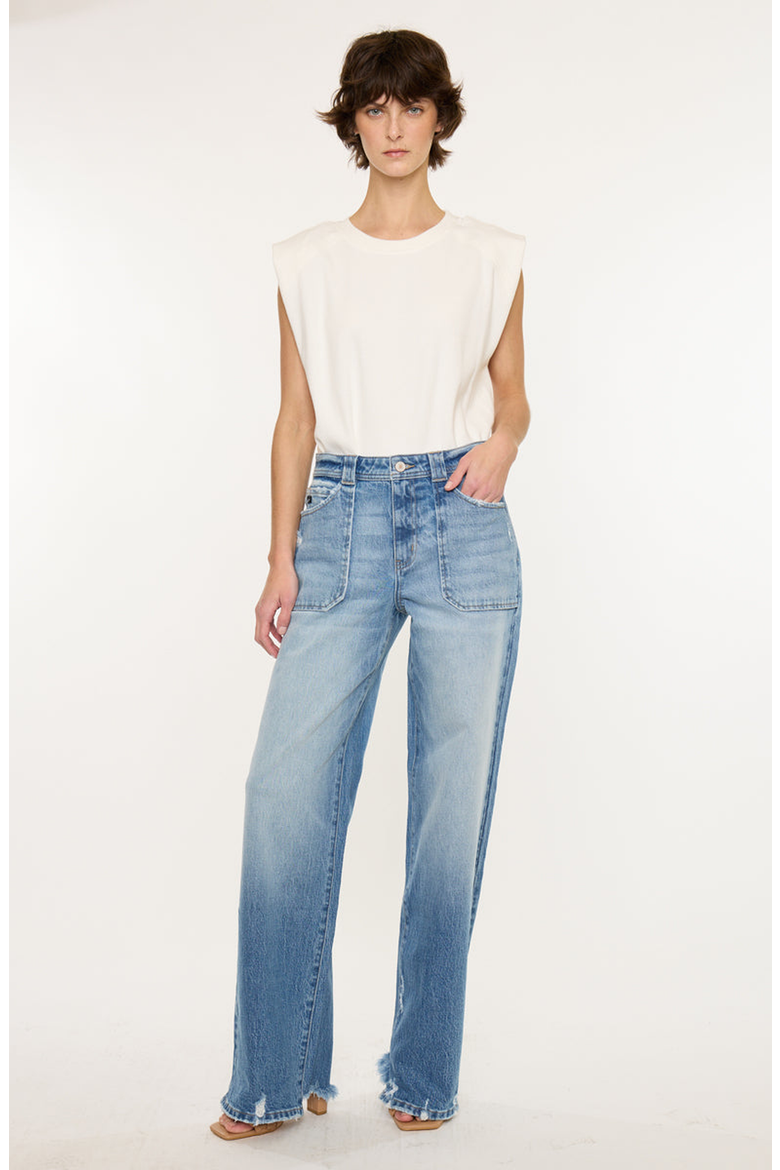 Monie High Rise Wide Jeans, Alternate, color, Medium Wash