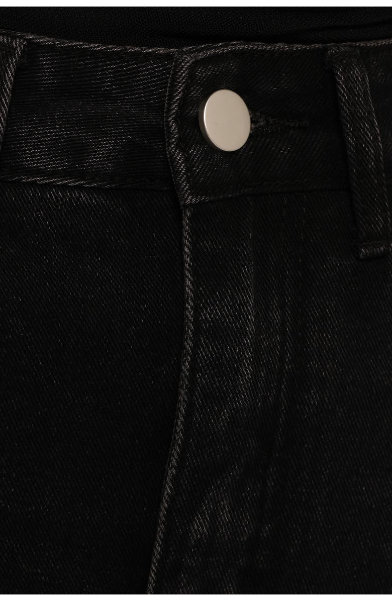 Petal & Pup Dana Front Slit Denim Midi Skirt, Alternate, color, Black Wash