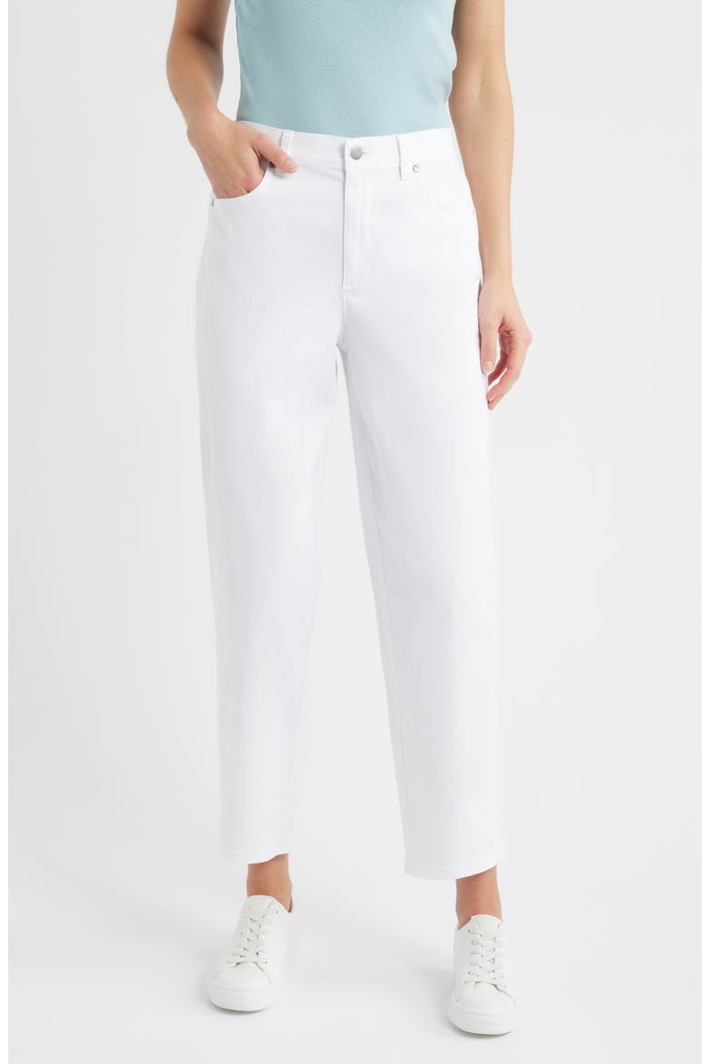 Lantern Ankle Jeans, Main, color, WHITE