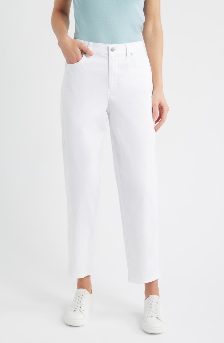 Eileen Fisher Lantern Ankle Jeans, Main, color, White