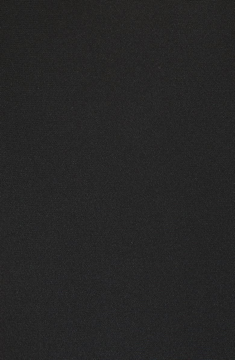 Stella McCartney Lace Stripe Silk Dress, Alternate, color, Black