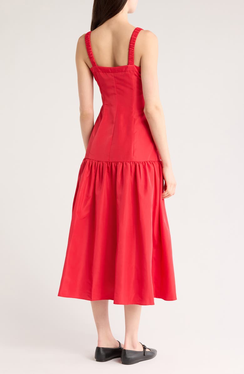 Derek Lam 10 Crosby Selena Gathered Bust Dropped Waist Dress, Alternate, color, 