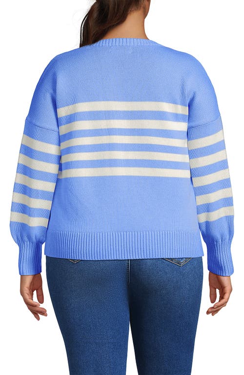 Lands' End Drifter Jersey Crewneck Sweater In Blue