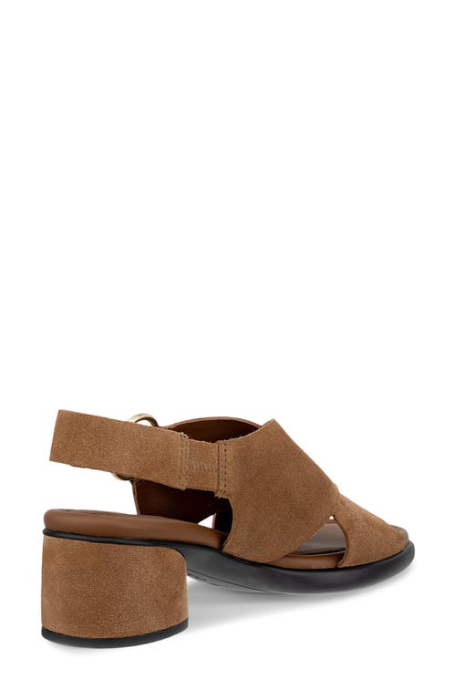 Ecco Cross Strap Slingback Sandal In Brown