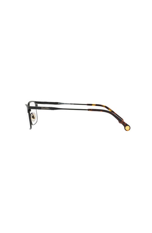 Brooks Brothers 53mm Rectangle Optical Glasses In Black