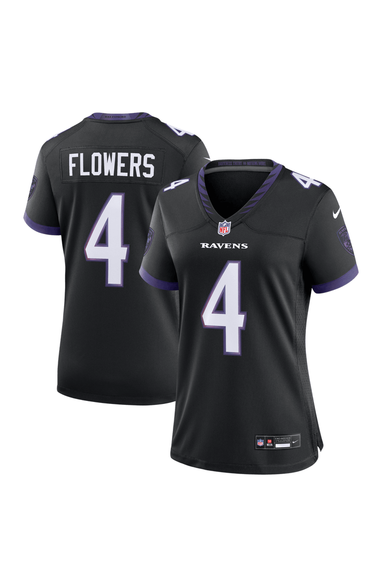 Nike Women's Nike Zay Flowers Black Baltimore Ravens Alternate Game Jersey, Main, color, Black