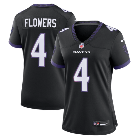 Women's Nike Zay Flowers Black Baltimore Ravens Alternate Game Jersey